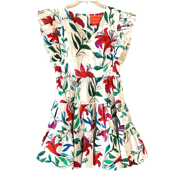 La Double J Dresses & Skirts - La DOUBLEJ Honeybun Women's Size Large Floral Cotton Tiered Mini Dress Italy NEW